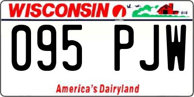 WI license plate 095PJW