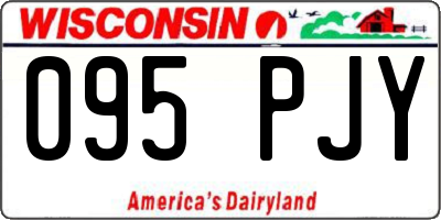 WI license plate 095PJY