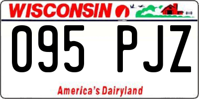 WI license plate 095PJZ
