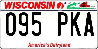 WI license plate 095PKA