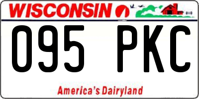 WI license plate 095PKC