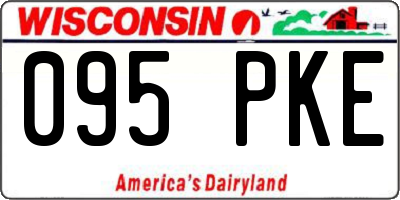 WI license plate 095PKE