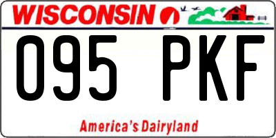 WI license plate 095PKF