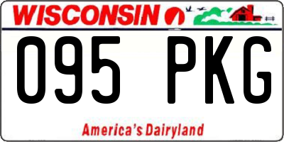 WI license plate 095PKG