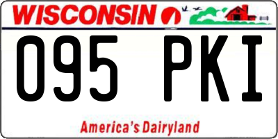 WI license plate 095PKI