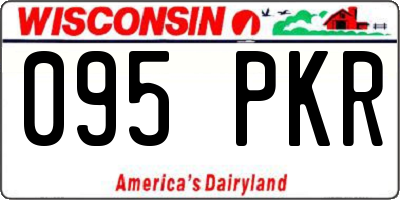 WI license plate 095PKR