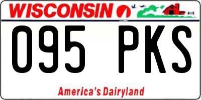 WI license plate 095PKS