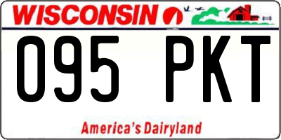WI license plate 095PKT
