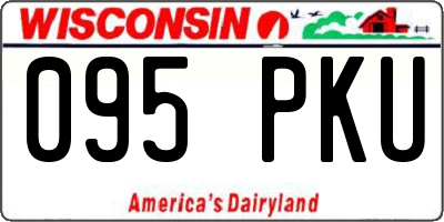 WI license plate 095PKU