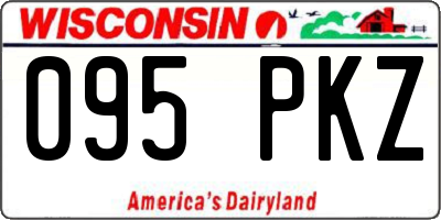 WI license plate 095PKZ