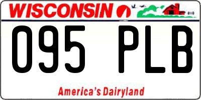 WI license plate 095PLB