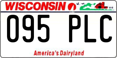 WI license plate 095PLC