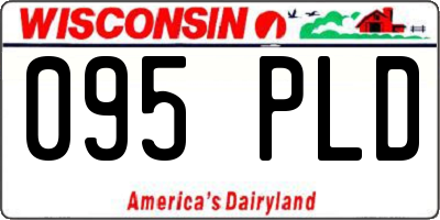 WI license plate 095PLD
