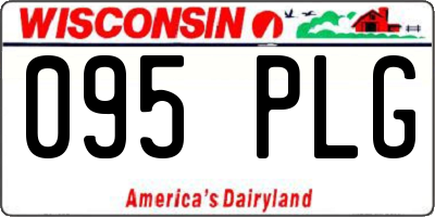 WI license plate 095PLG