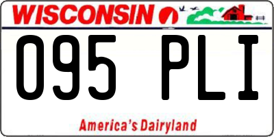 WI license plate 095PLI