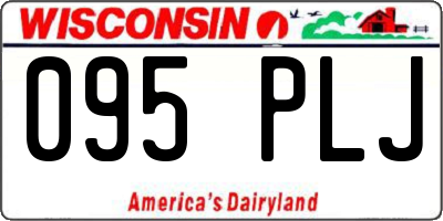 WI license plate 095PLJ