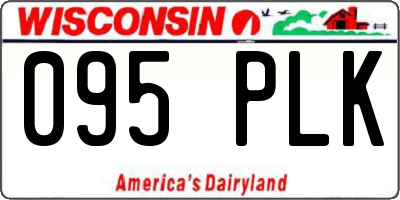 WI license plate 095PLK