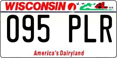 WI license plate 095PLR