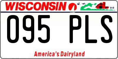 WI license plate 095PLS