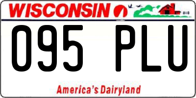 WI license plate 095PLU