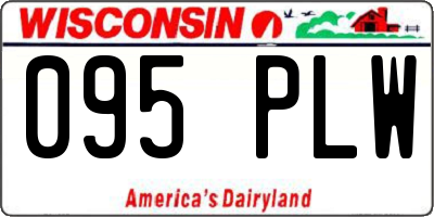 WI license plate 095PLW