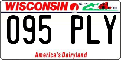 WI license plate 095PLY