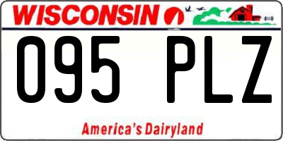 WI license plate 095PLZ