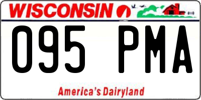 WI license plate 095PMA
