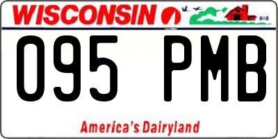 WI license plate 095PMB