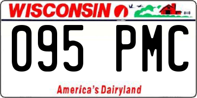 WI license plate 095PMC