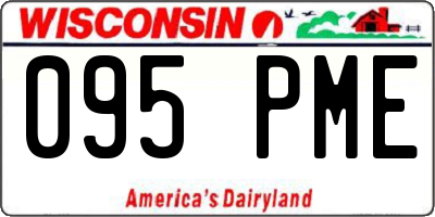 WI license plate 095PME