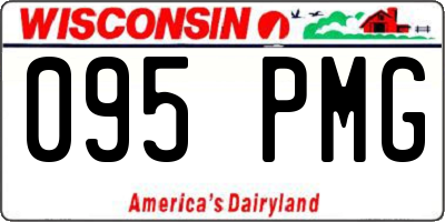 WI license plate 095PMG