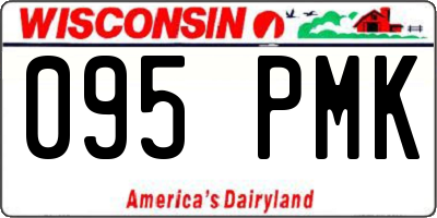 WI license plate 095PMK