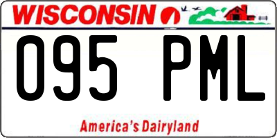 WI license plate 095PML