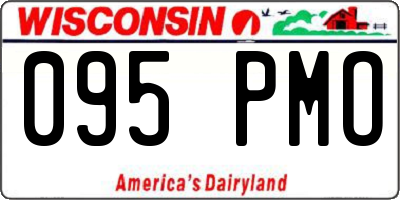 WI license plate 095PMO