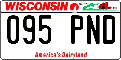 WI license plate 095PND