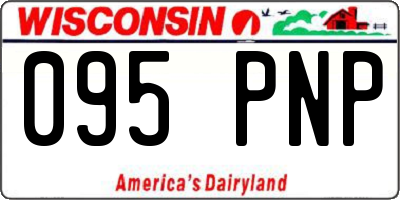 WI license plate 095PNP