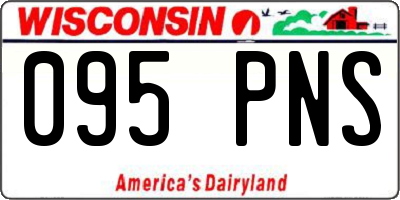 WI license plate 095PNS