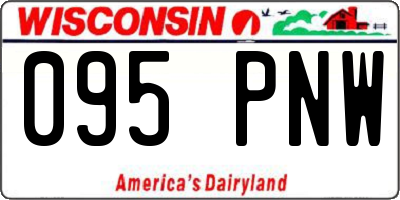 WI license plate 095PNW