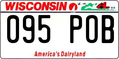 WI license plate 095POB