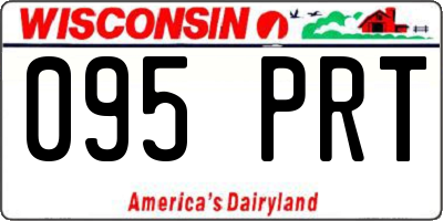 WI license plate 095PRT