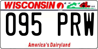 WI license plate 095PRW