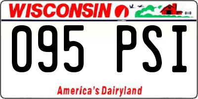 WI license plate 095PSI