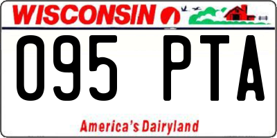 WI license plate 095PTA