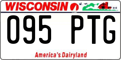 WI license plate 095PTG