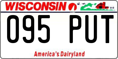 WI license plate 095PUT