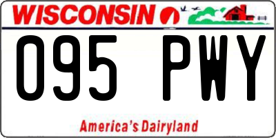 WI license plate 095PWY