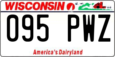 WI license plate 095PWZ