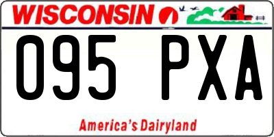 WI license plate 095PXA