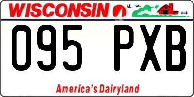 WI license plate 095PXB